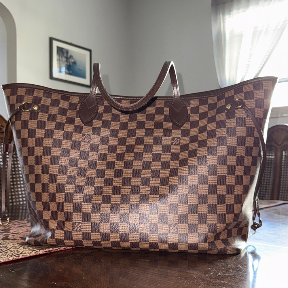 Louis Vuitton GM Brown Checkered Tote